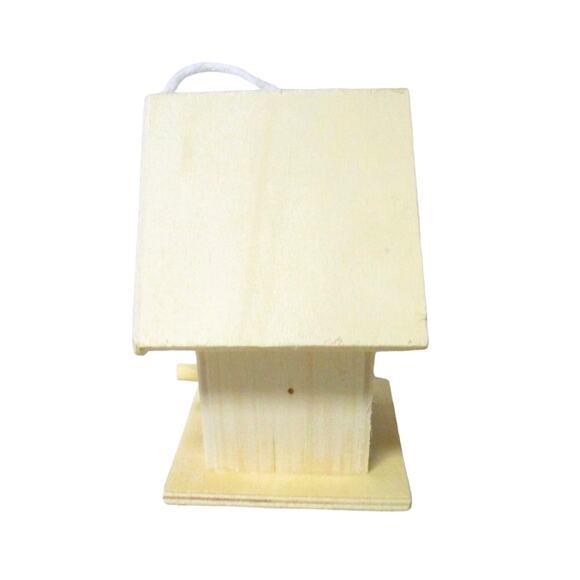 ArtMinds Birdhouse Wood 4 Inches Heart Shaped Opening DIY Crafts Project - Picture 4 of 4